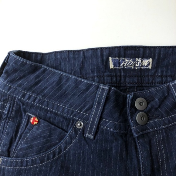 Hudson Flare Jeans Pinstripe Size 27 back flap - Picture 4 of 7